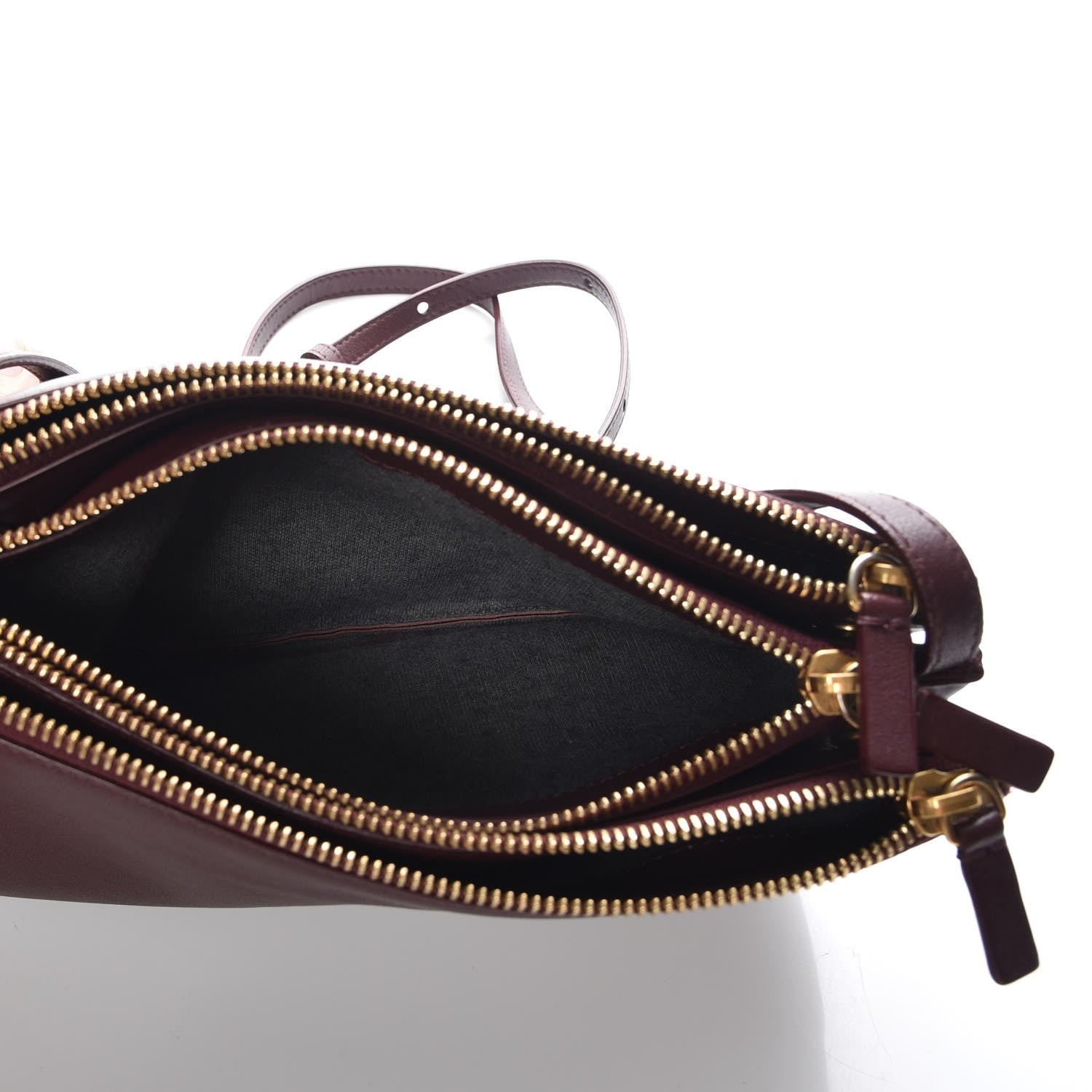 Celine Smooth Lambskin Small Trio Crossbody Bag Burgundy 6 of 11