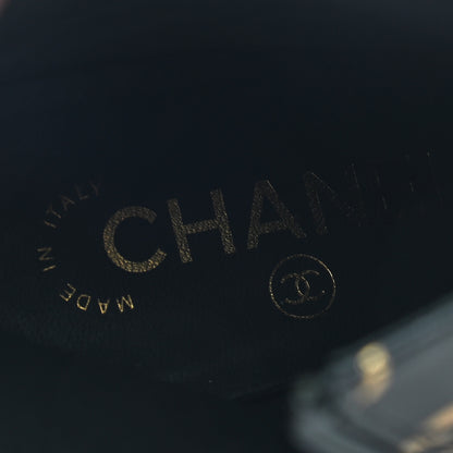 Chanel Calfskin Graffiti Short Boots 39 Black Gold 8 of 9