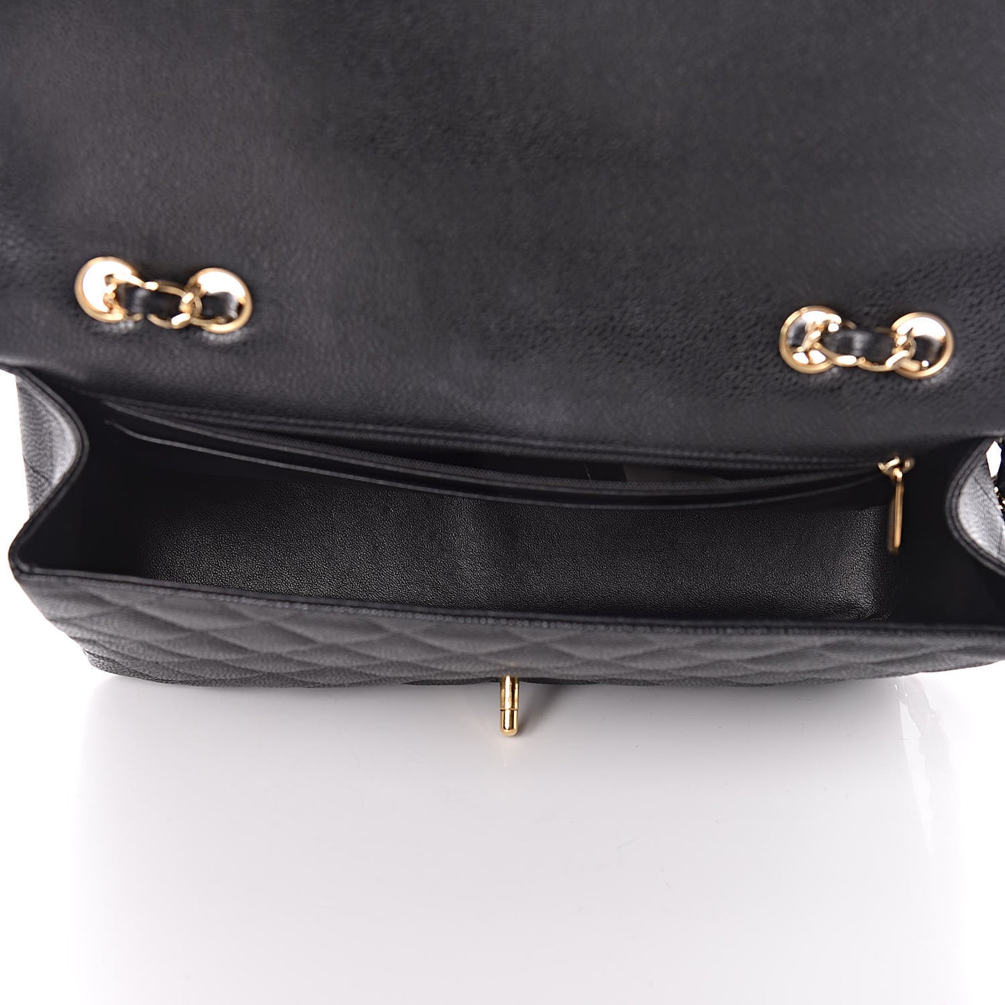 Caviar Quilted Jumbo Single Flap Black