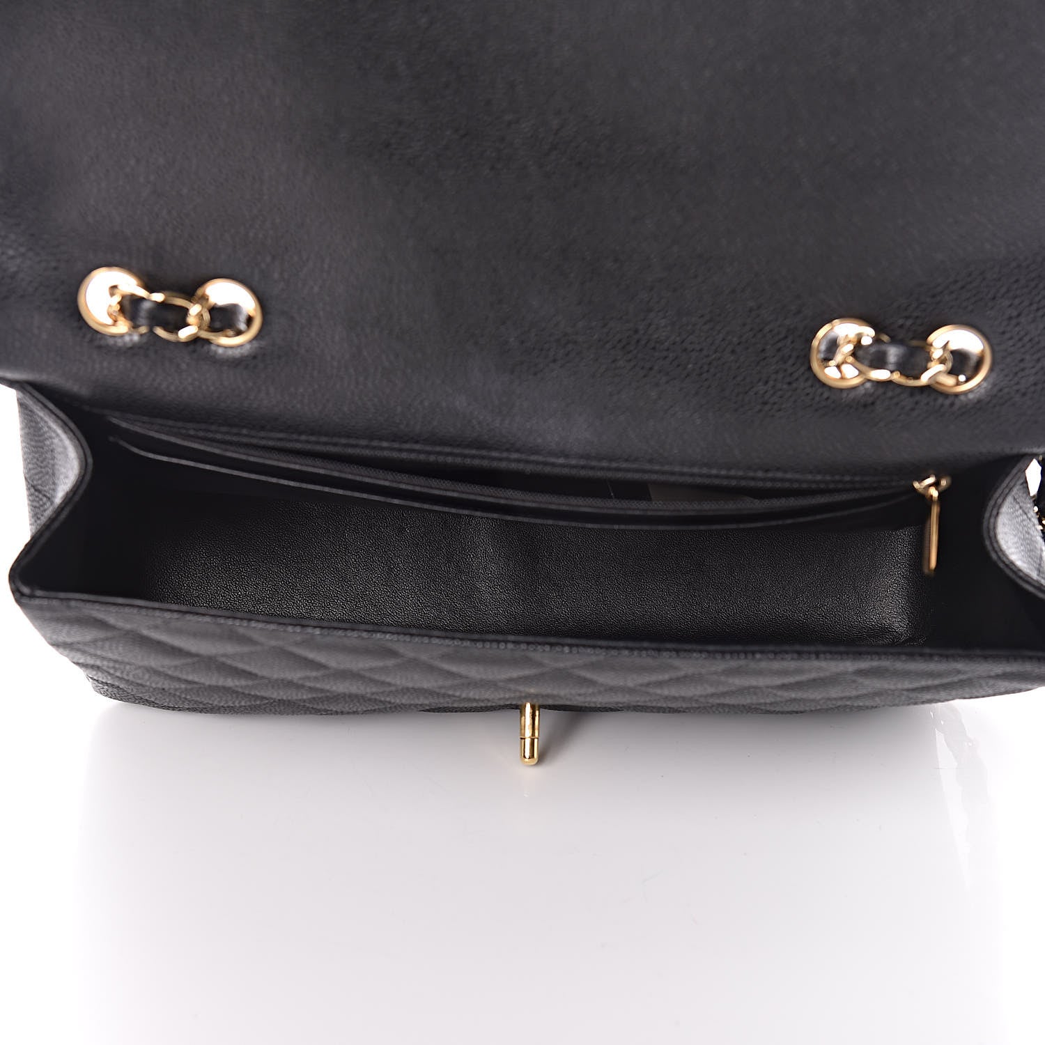 Chanel Caviar Quilted Jumbo Single Flap Black 5 of 12