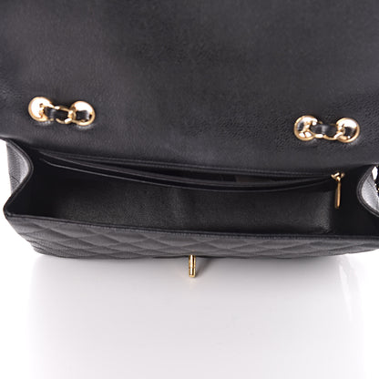 Chanel Caviar Quilted Jumbo Single Flap Black 5 of 12