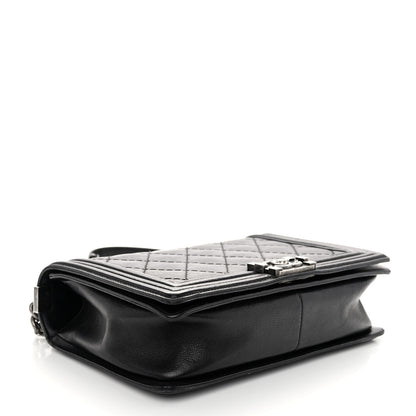 Chanel Calfskin Double Stitch Medium Boy Flap Black 4 of 9