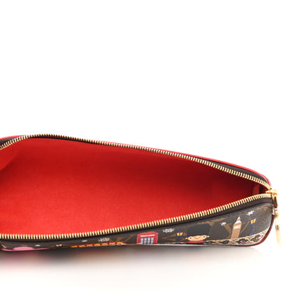 Louis Vuitton Monogram Monogram 2021 Christmas Animation London Elizabeth Pencil Pouch Coquelicot 5 of 8