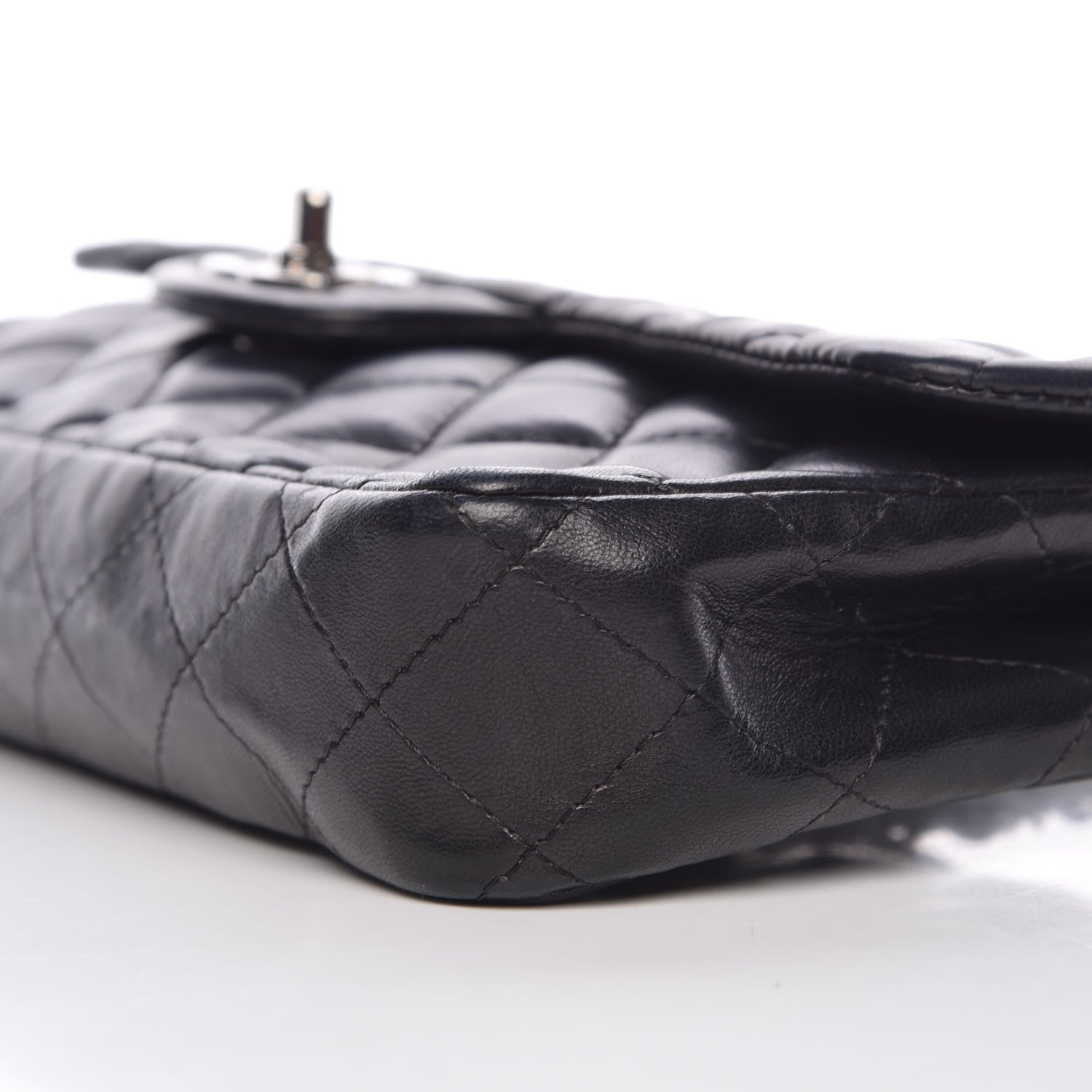 Chanel Lambskin Quilted East West Flap Black 10 of 10