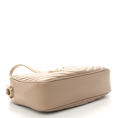 Saint Laurent Calfskin Matelasse Monogram Lou Camera Bag Dark Latte 4 of 10