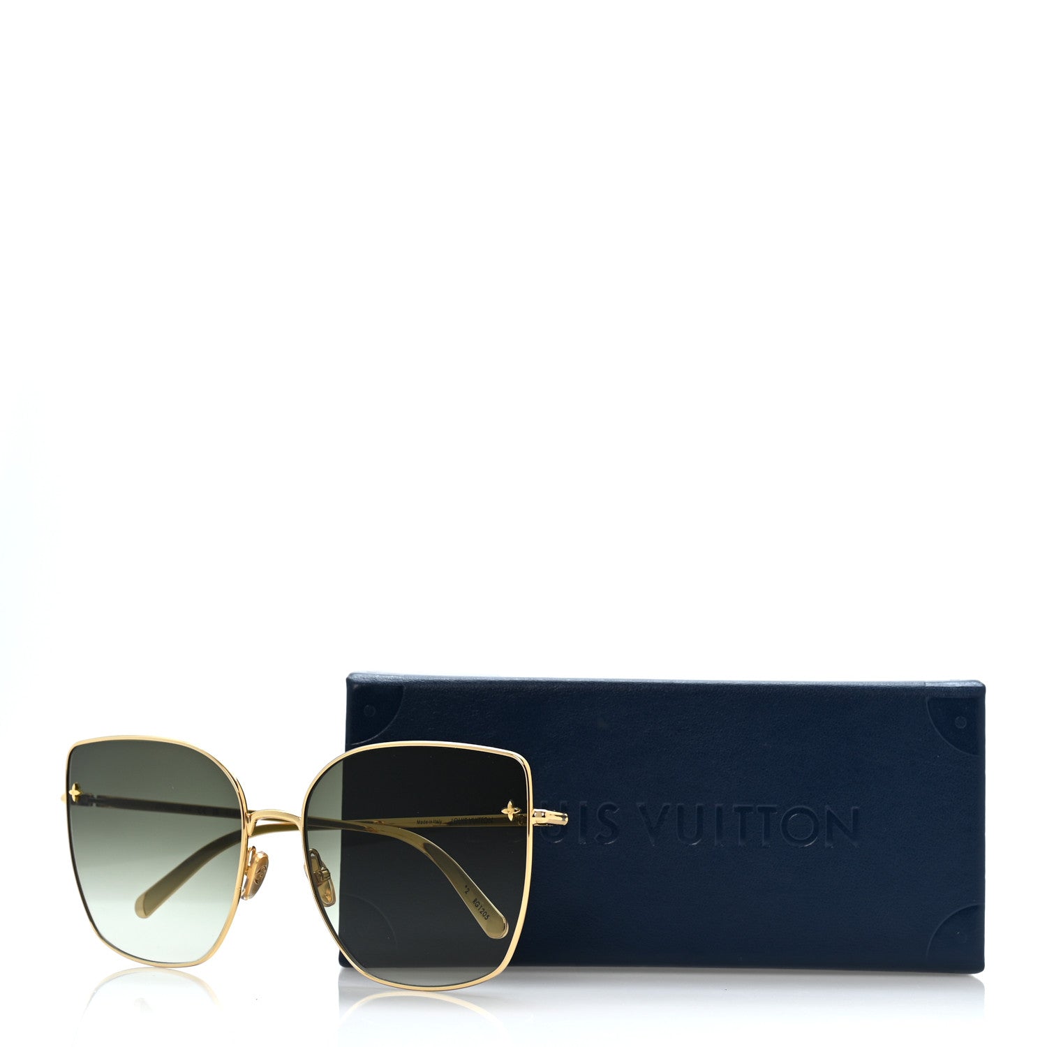Louis Vuitton Metal LV Charm Cat Eye Sunglasses Z1720U Gold 8 of 8