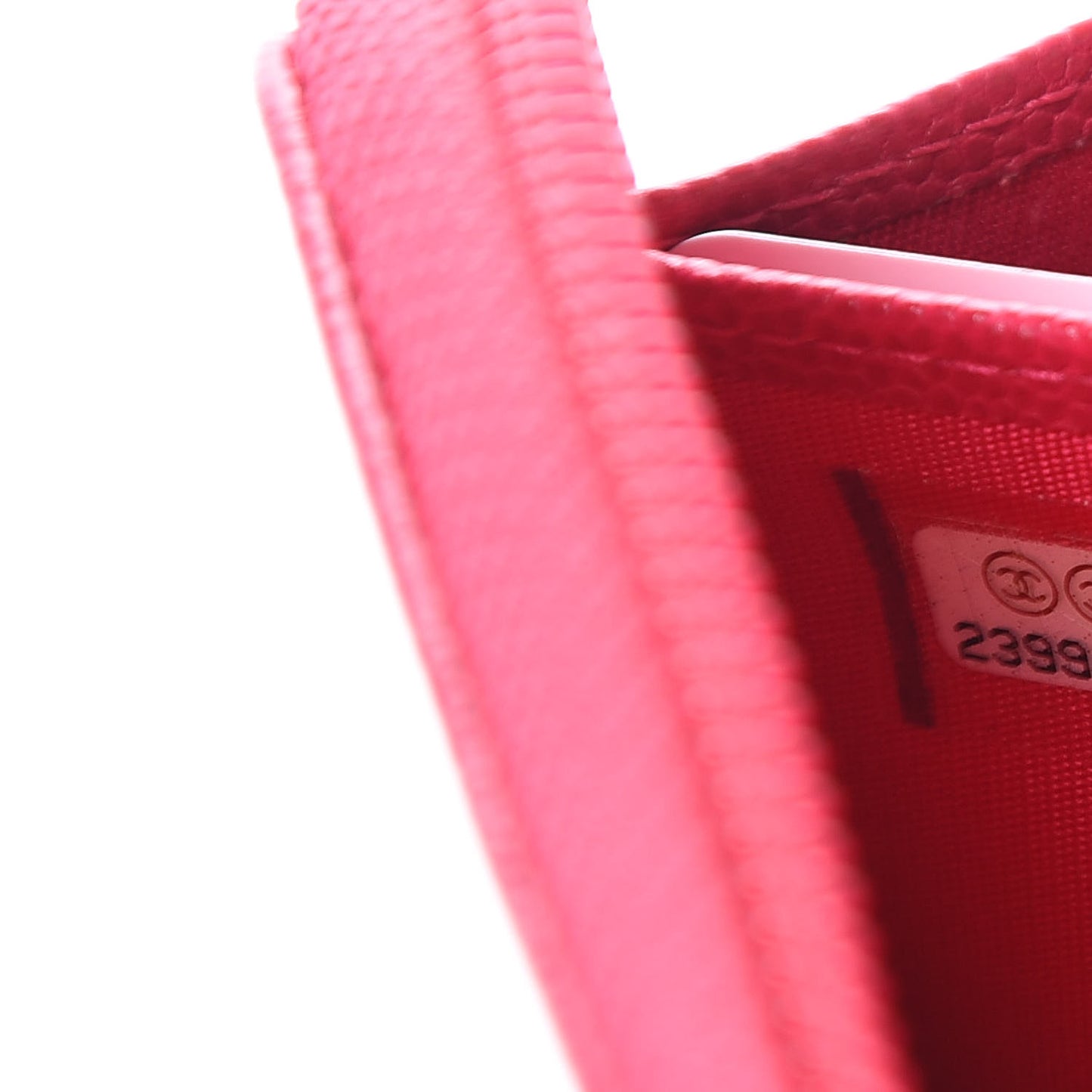 Caviar Quilted Large Boy Zip Around Wallet Fuchsia