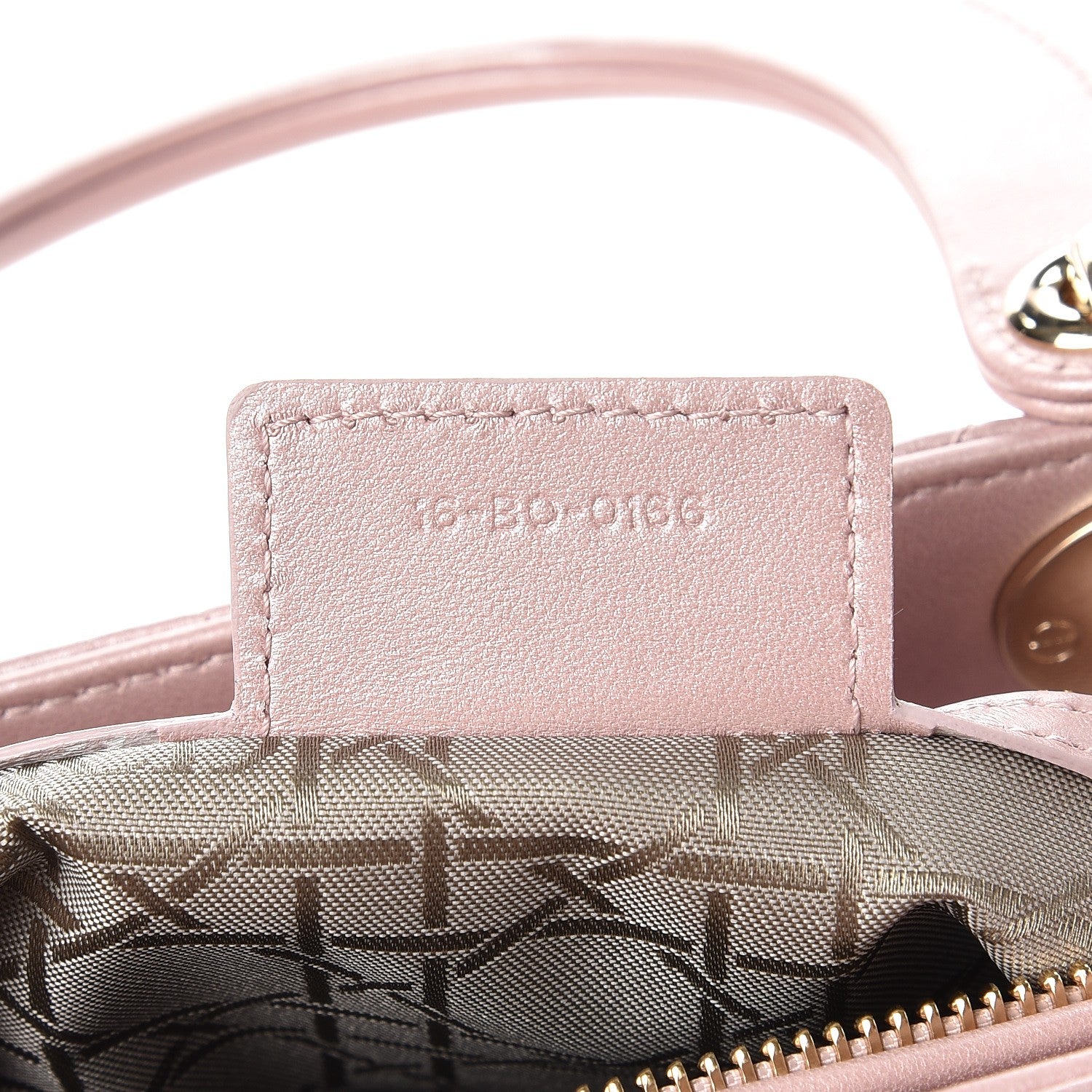 Christian Dior Pearly Lambskin Cannage Medium Lady Dior Lotus 6 of 8