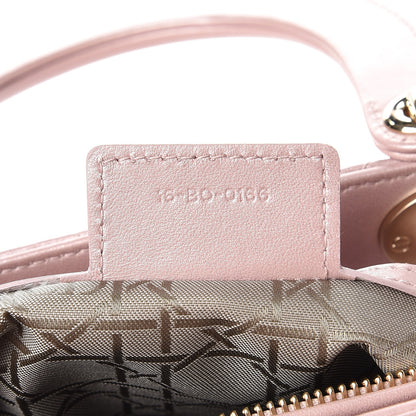 Christian Dior Pearly Lambskin Cannage Medium Lady Dior Lotus 6 of 8