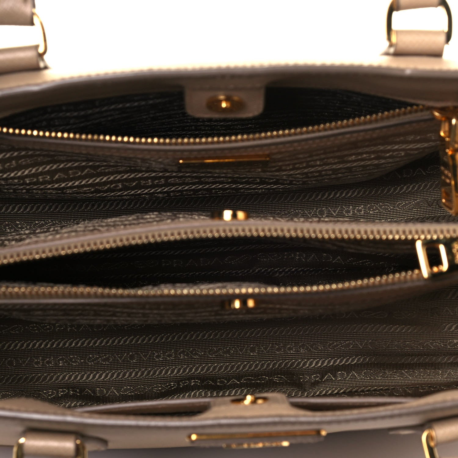Prada Saffiano Lux Small Tote Sabbia 4 of 10