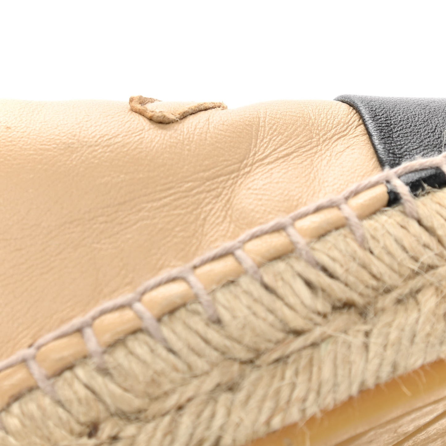 Lambskin CC Espadrilles 38 Beige Black