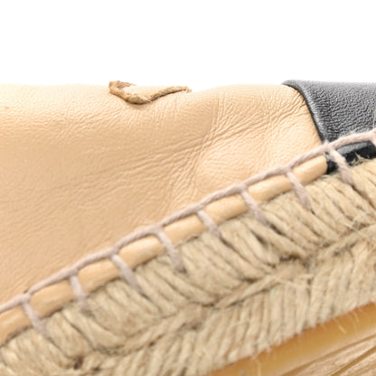 Chanel Lambskin CC Espadrilles 38 Beige Black 12 of 15