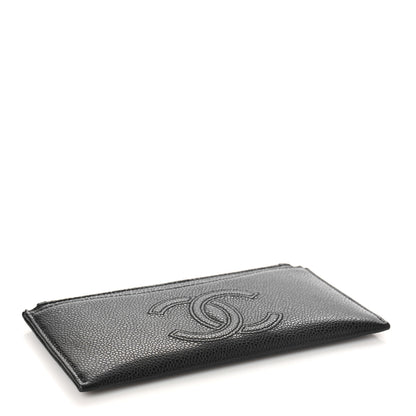 Chanel Caviar CC Classic Zip Pouch Black 4 of 9