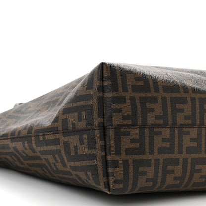 Fendi Zucca Spalmati Medium Roll Tote Tobacco Pavone 9 of 10