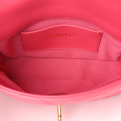 Chanel Lambskin Plexiglass Quilted Coco Love Mini Flap Pink 5 of 9