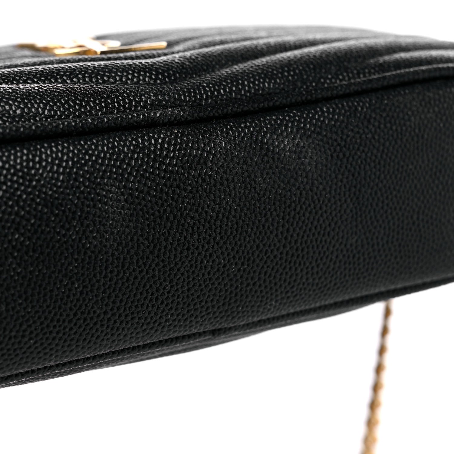 Saint Laurent Grain De Poudre Matelasse Monogram Mini Lou Camera Bag Black 12 of 13