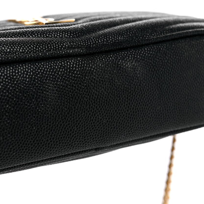 Saint Laurent Grain De Poudre Matelasse Monogram Mini Lou Camera Bag Black 12 of 13