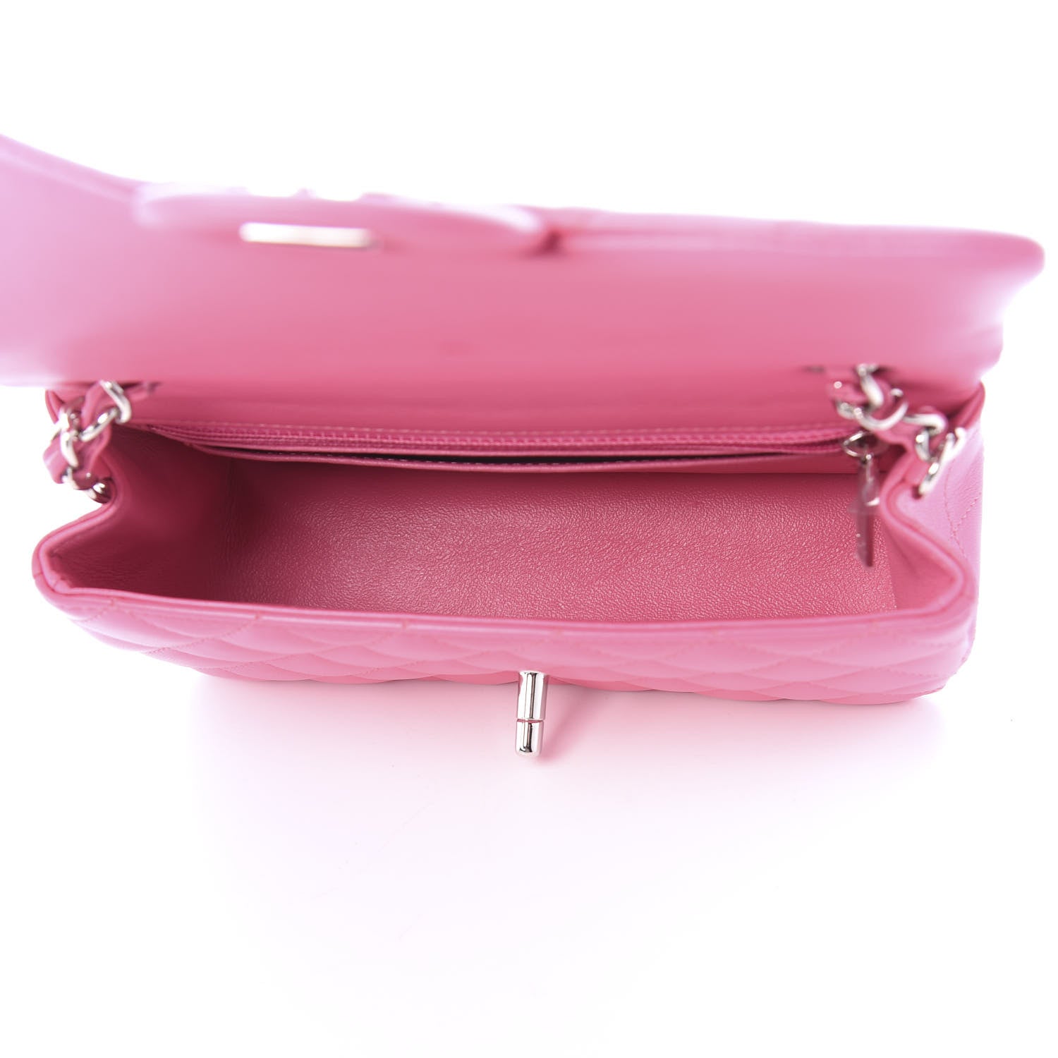 Chanel Lambskin Quilted Mini Rectangular Flap Pink 5 of 11
