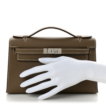 Hermes Swift Kelly Pochette Clutch Etoupe 2 of 11