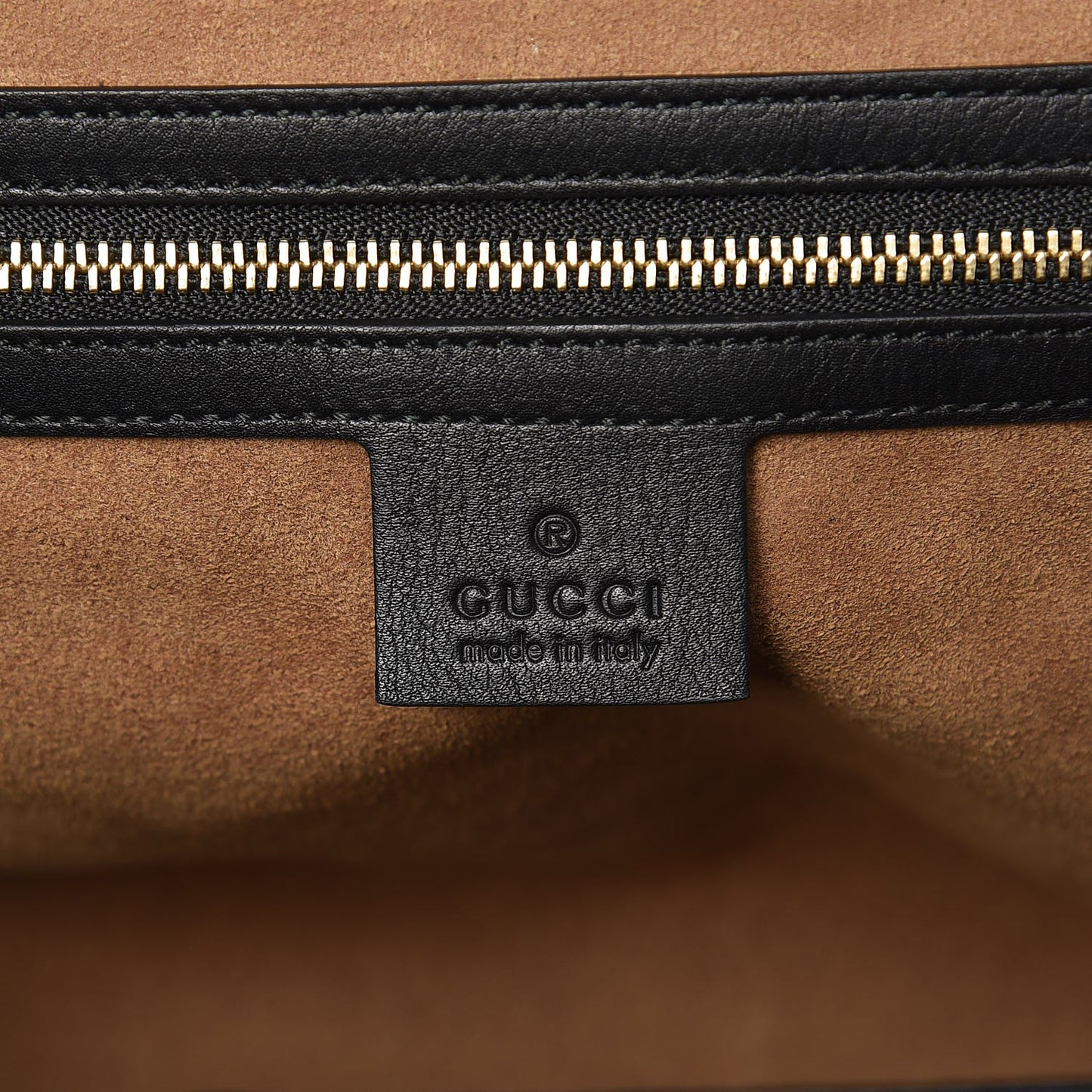 GG Supreme Monogram Calfskin Medium Padlock Top Handle Bag Beige Black Cuir