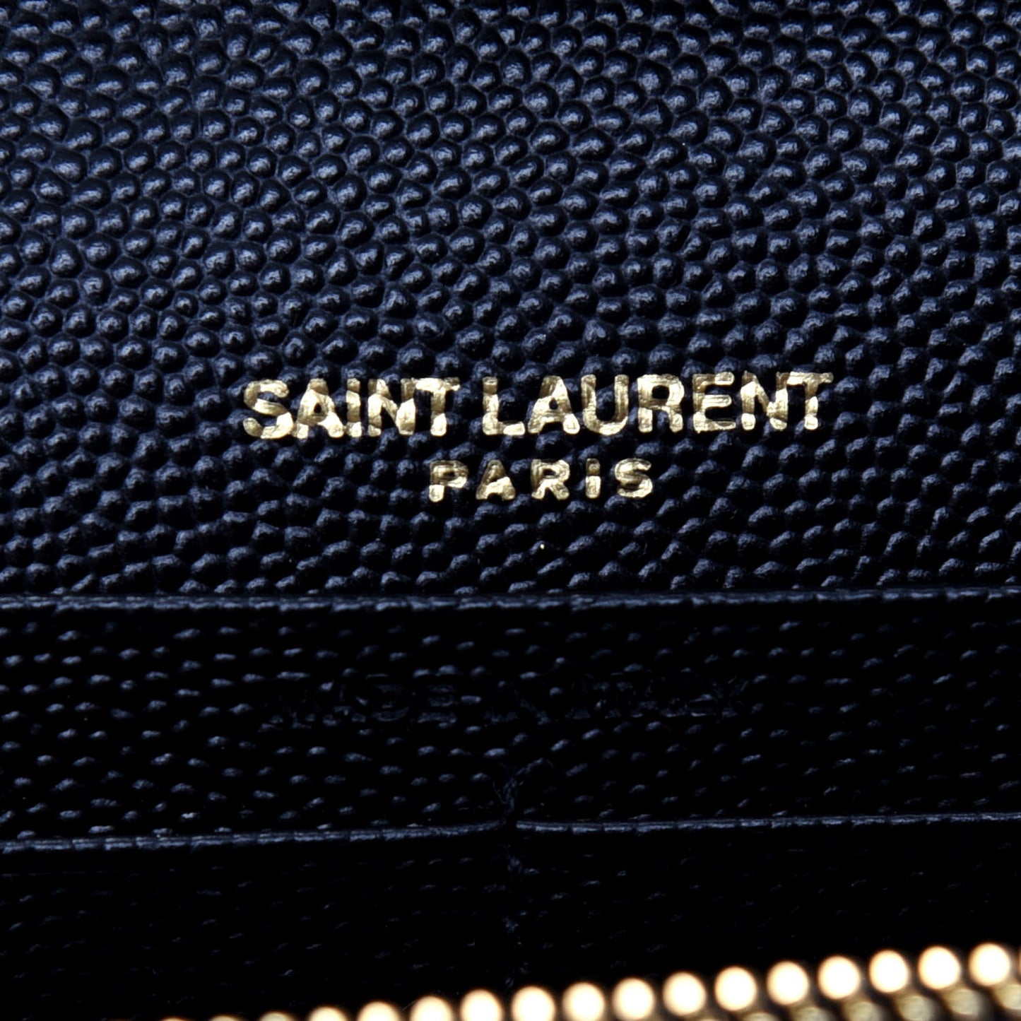 Grain De Poudre Matelasse Chevron Monogram Chain Wallet Black