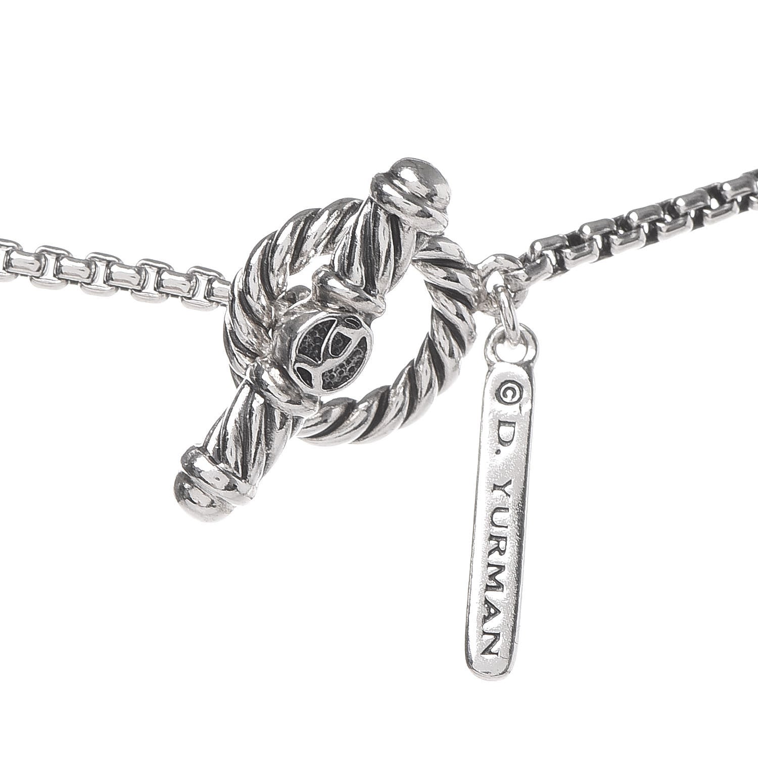 David Yurman Sterling Silver DY Elements Chain Necklace 5 of 6
