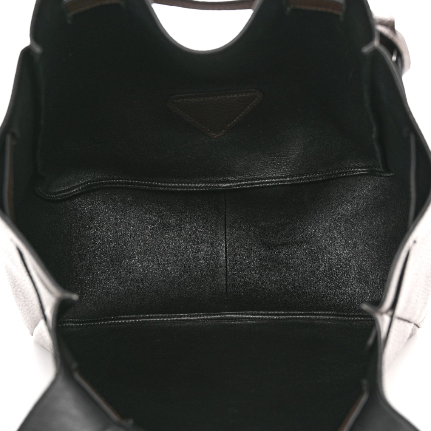 Vitello Daino Drawstring Bag Brown