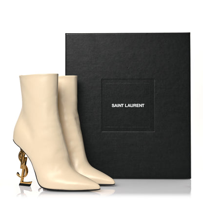 Saint Laurent Calfskin Opyum 110 Ankle Boots 37.5 Real Beige 11 of 11