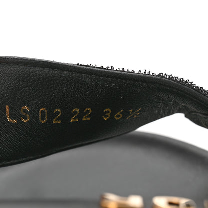Christian Dior Lambskin Dioract 10mm Sandals 36.5 Black 9 of 9