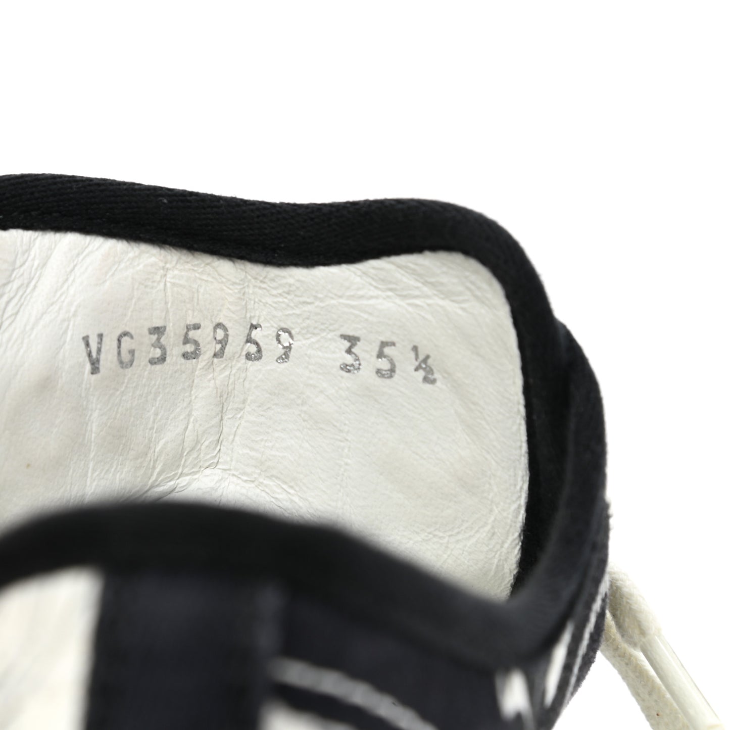 Printed Fabric Low Top Logo Sneakers 35.5 White Black