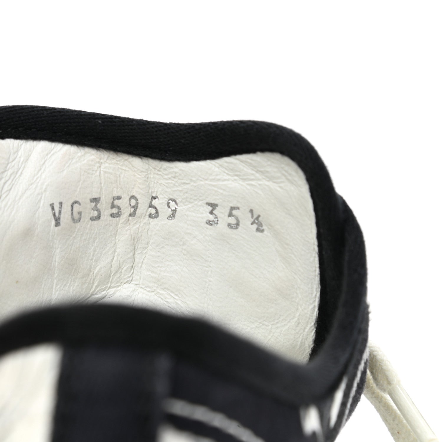 Chanel Printed Fabric Low Top Logo Sneakers 35.5 White Black 8 of 13