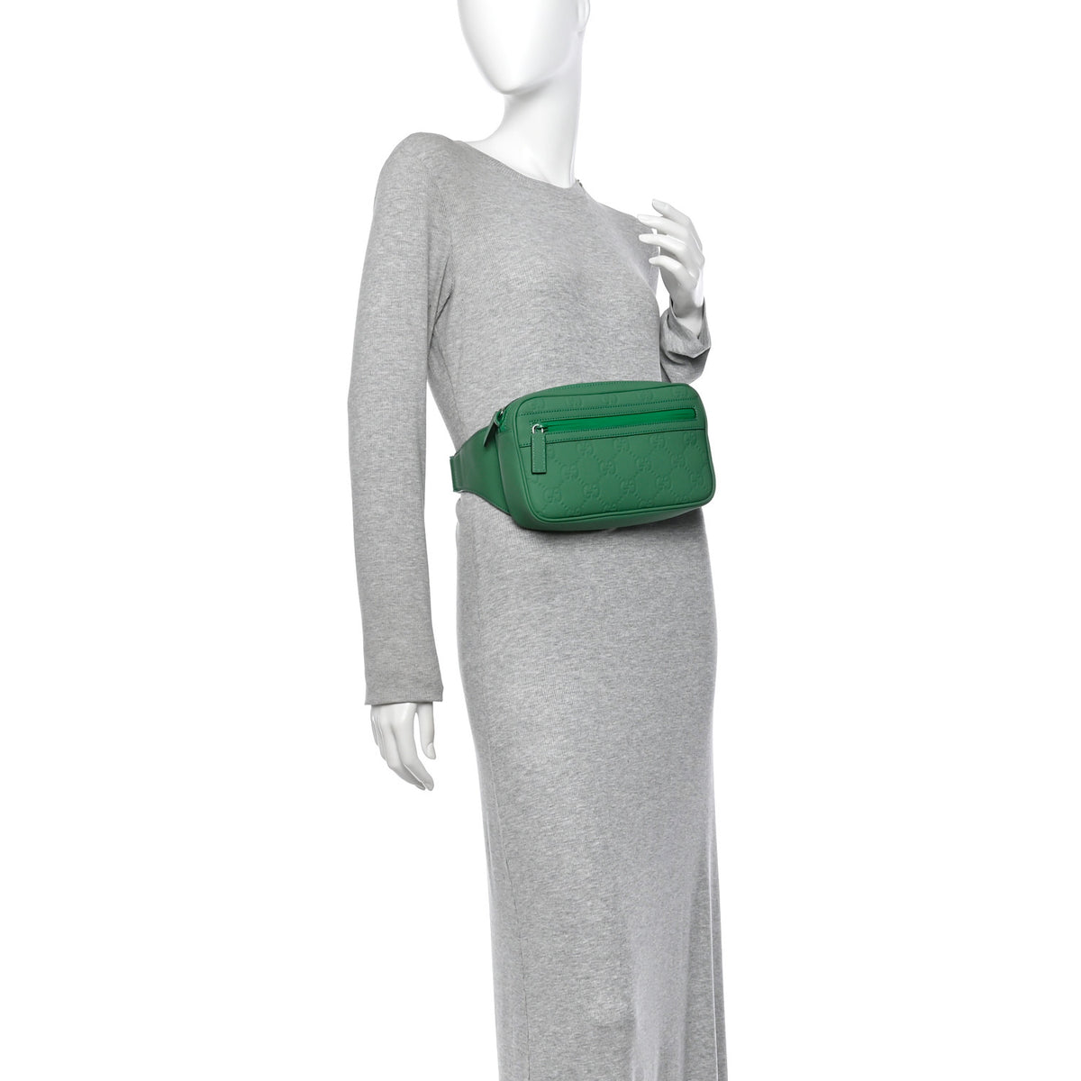 Rubber Effect Monogram GG Belt Bag New Shamrock