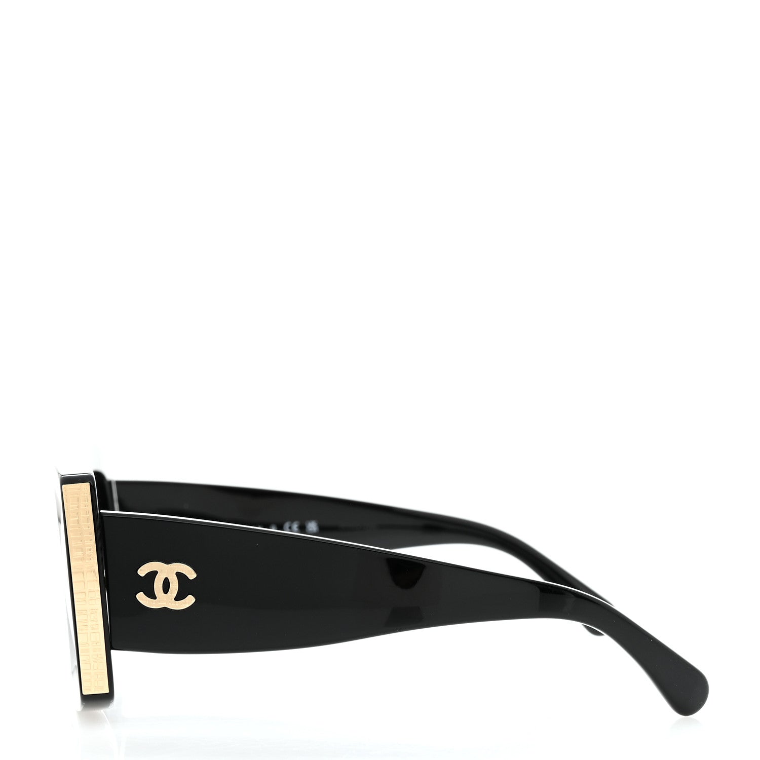 Chanel Acetate Rectangle Sunglasses 5435 Black 3 of 8