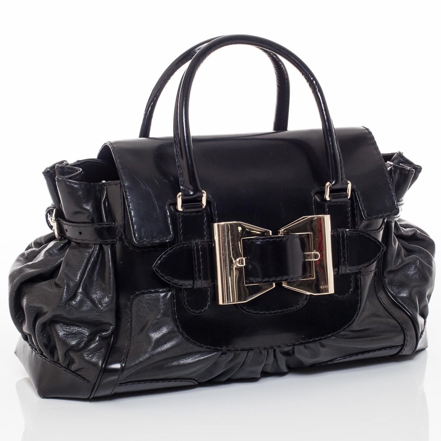 Leather Queen Tote Black