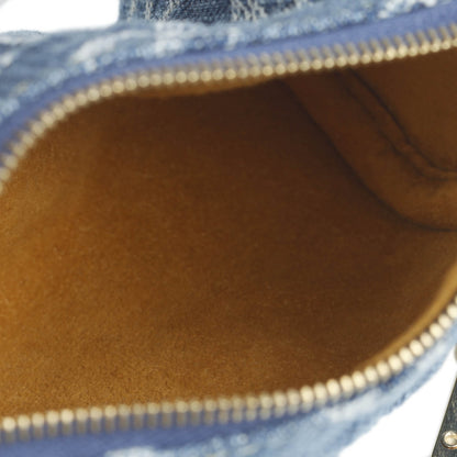 Louis Vuitton Monogram Denim Pochette Speedy PM Key Holder Blue 9 of 10