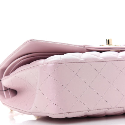 Chanel Iridescent Calfskin Quilted Medium Double Flap Light Pink 8 of 9