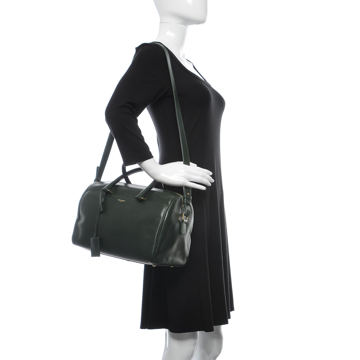 Saint Laurent Calfskin Classic Duffle 6 Green 2 of 11