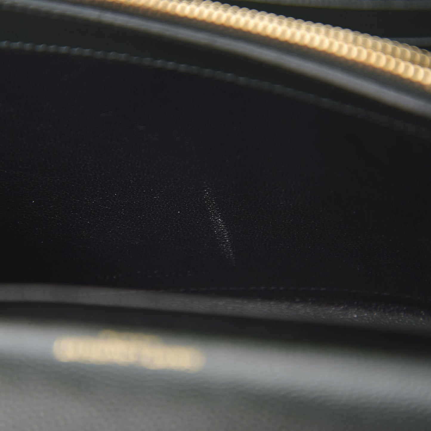 Grain de Poudre Matelasse Chevron Medium Monogram Chain Wallet Dark Emerald