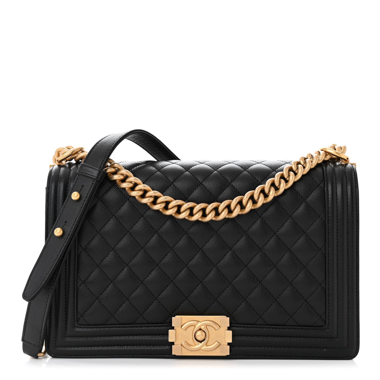 Caviar Quilted New Medium Boy Flap Black
