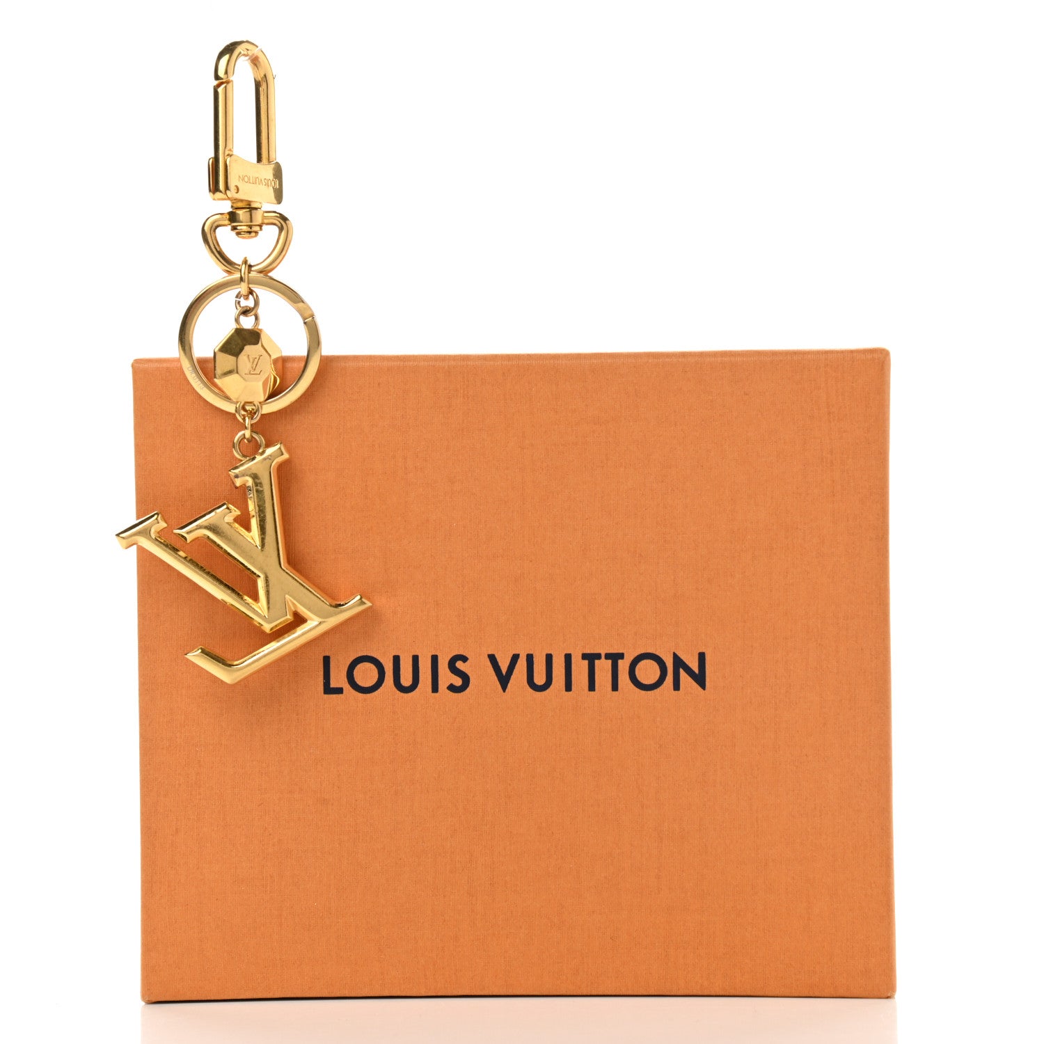 Louis Vuitton LV Facettes Bag Charm Key Holder Gold 6 of 6