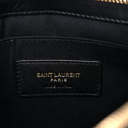 Saint Laurent Calfskin Matelasse Chevron Monogram A5 Wristlet Black 7 of 10