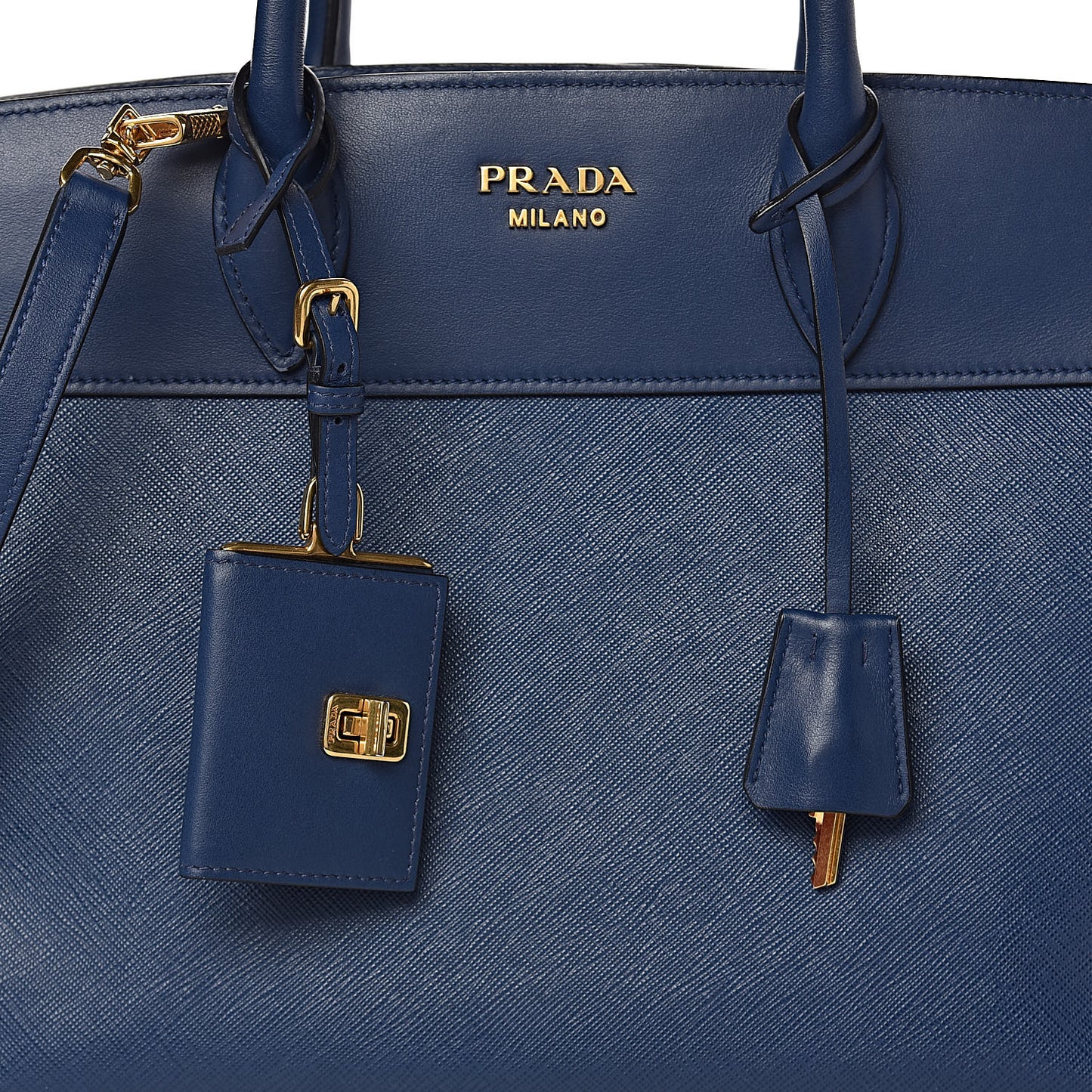 Saffiano City Calfskin Medium Esplanade Bleuette
