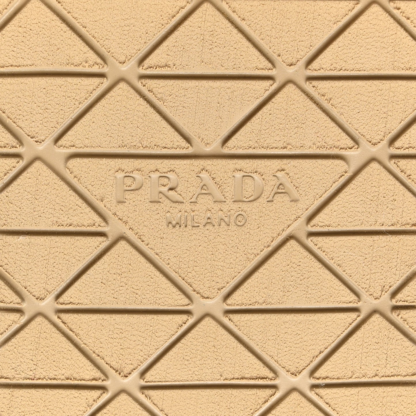 Raffia Metal Triangle Logo Woven Flatform 35mm Slide Sandals 38 Naturale