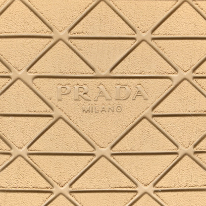 Prada Raffia Metal Triangle Logo Woven Flatform 35mm Slide Sandals 38 Naturale 6 of 8