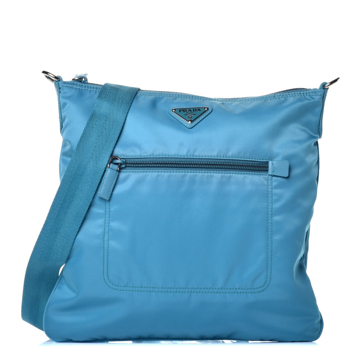 Tessuto Nylon Messenger Bag Turchese