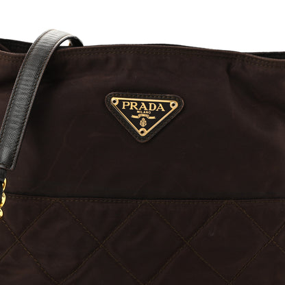Prada Nylon Tessuto Impuntu Quilted Shoulder Bag Corniola 8 of 10