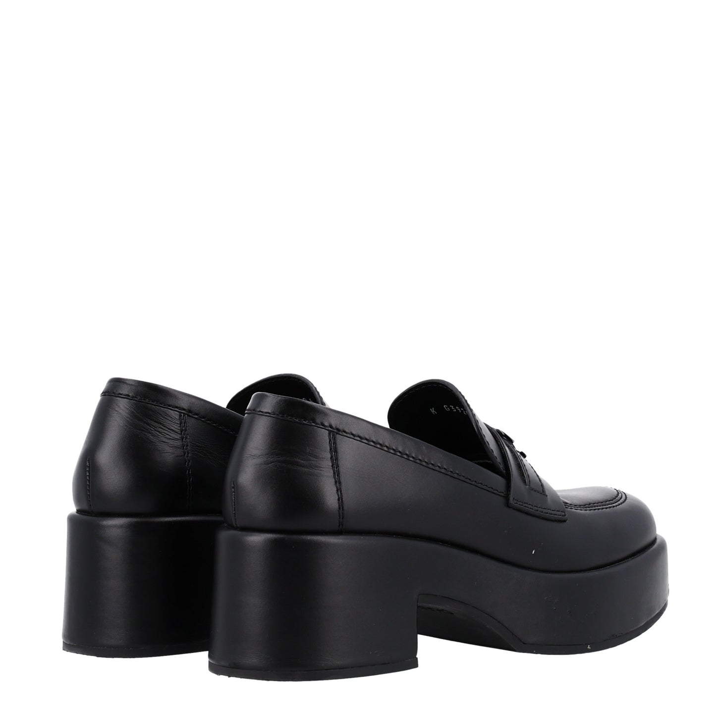 Calfskin CC Platform Loafers 36.5 Black