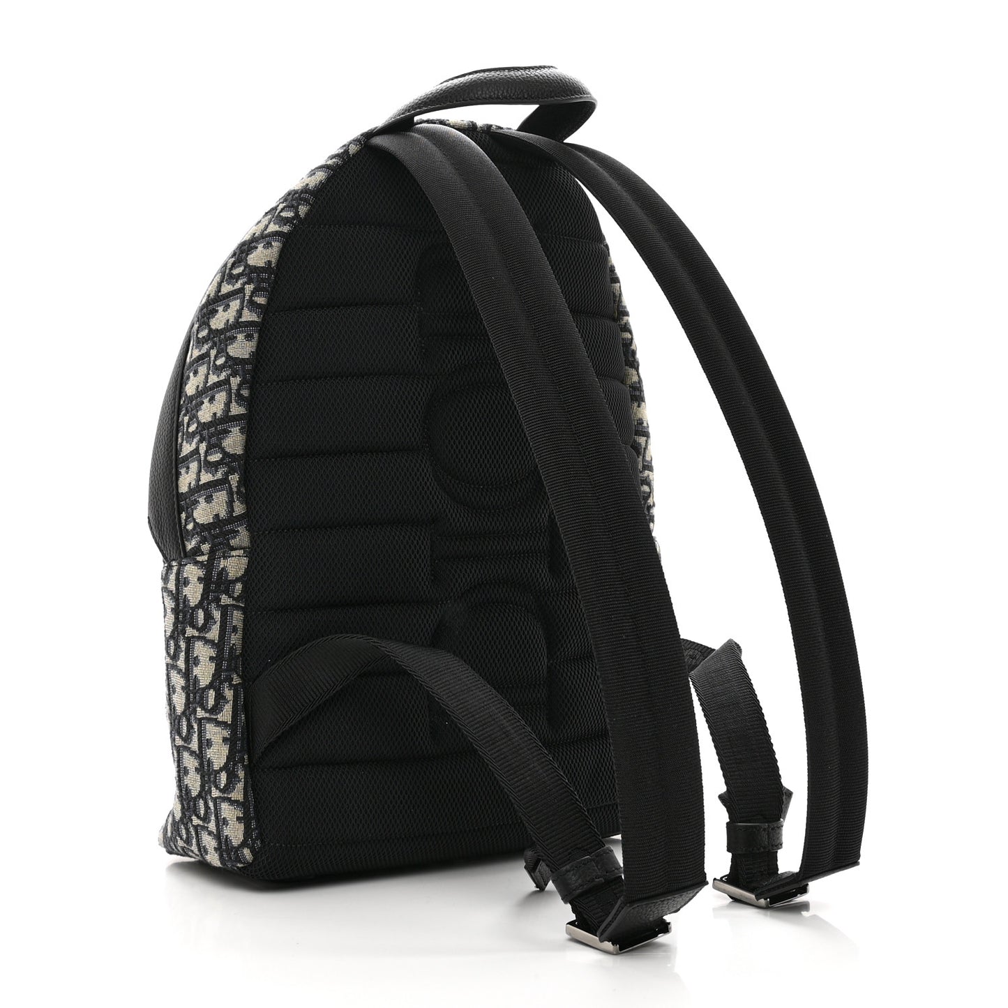 Oblique Calfskin Rider Kid's Backpack Beige Black