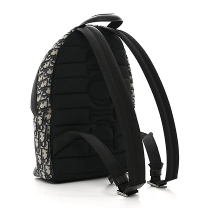 Christian Dior Oblique Calfskin Rider Kid's Backpack Beige Black 3 of 9