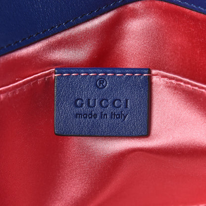 Gucci Velvet Matelasse Mini GG Marmont Shoulder Bag Cobalt Blue 6 of 16